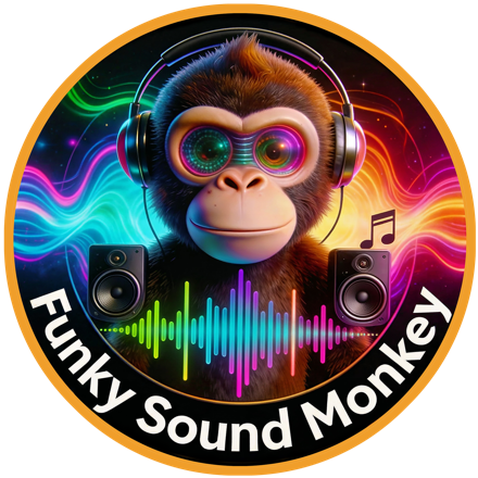 Funky Sound Monkey gold logo
